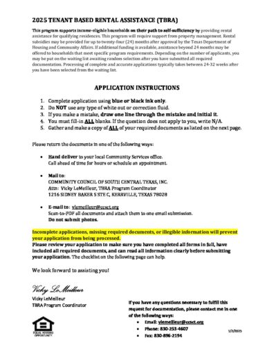 Tbra 2025 TBRA Application compressed - Community Council of South Central Texas