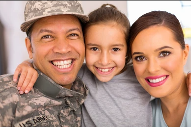 Family smiling together